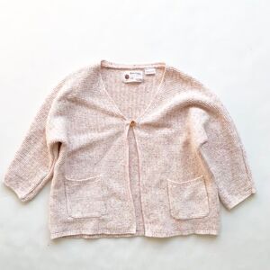 Zara pink knit single button cardigan EUC 3/4T